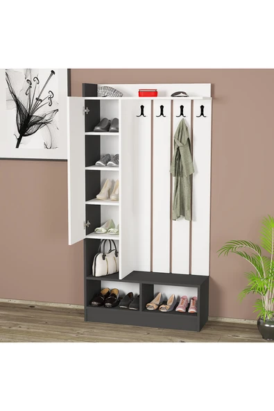 Kalender Dekor Lityum-1 Portmanto Vestiyer Ayakkabılık - Resim 4