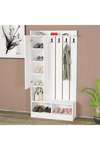 Kalender Dekor Lityum-1 Portmanto Vestiyer Ayakkabılık - Resim 4