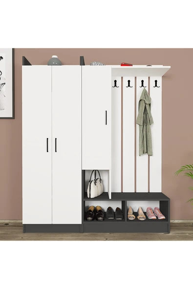 Kalender Dekor Lityum-1-3 Portmanto Vestiyer Ayakkabılık - Resim 2