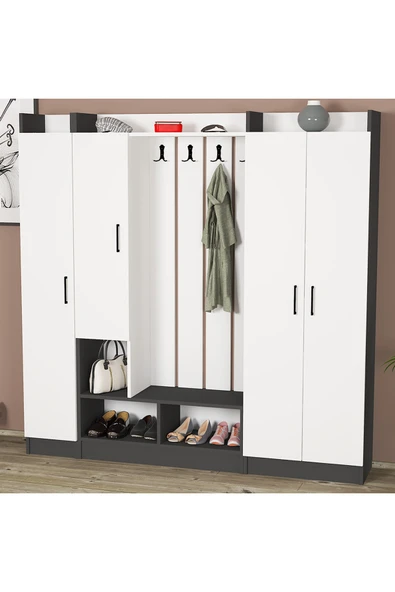 Kalender Dekor Lityum-1-2-3 Portmanto Vestiyer Ayakkabılık - Resim 4