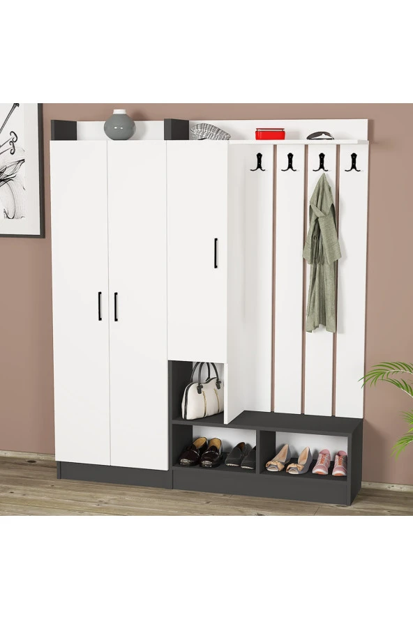 Kalender Dekor Lityum-1-3 Portmanto Vestiyer Ayakkabılık