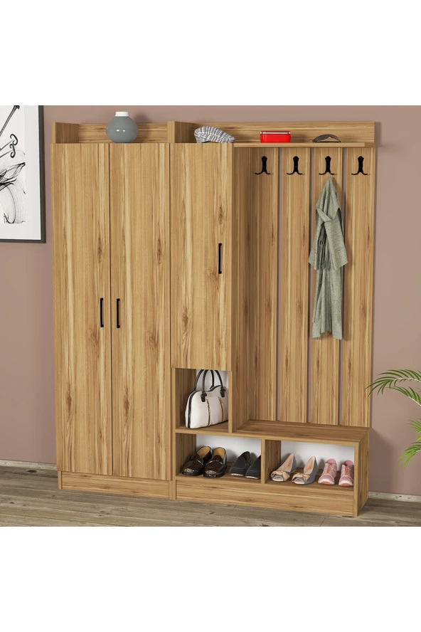 Kalender Dekor Lityum-1-3 Portmanto Vestiyer Ayakkabılık - 1