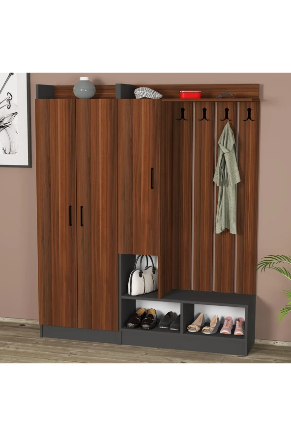 Kalender Dekor Lityum-1-3 Portmanto Vestiyer Ayakkabılık