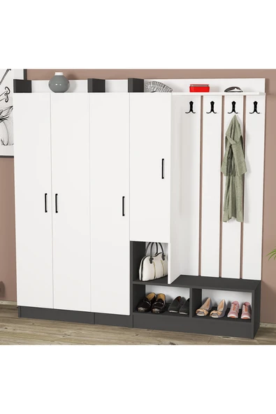 Kalender Dekor Lityum-1-2-3 Portmanto Vestiyer Ayakkabılık ürün görseli