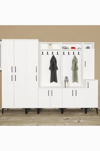 Kalender Dekor Rose-1-1-2-3-4 Portmanto Vestiyer Ayakkabılık - Resim 2