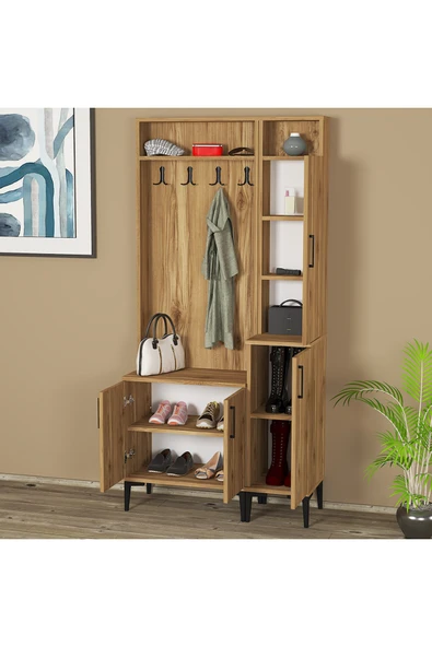 Kalender Dekor Rose-1-2 Portmanto Vestiyer Ayakkabılık - Resim 3