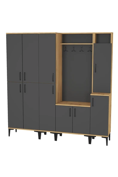 Kalender Dekor Rose-1-2-3-4 Portmanto Vestiyer Ayakkabılık - Resim 3