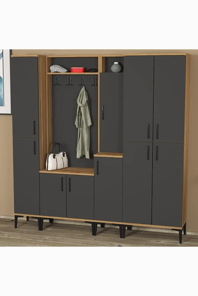 Kalender Dekor Rose-1-2-3-4 Portmanto Vestiyer Ayakkabılık - Resim 5