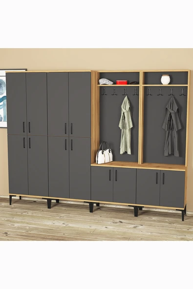 Kalender Dekor Rose-1-1-4-4 Portmanto Vestiyer Ayakkabılık - Resim 4