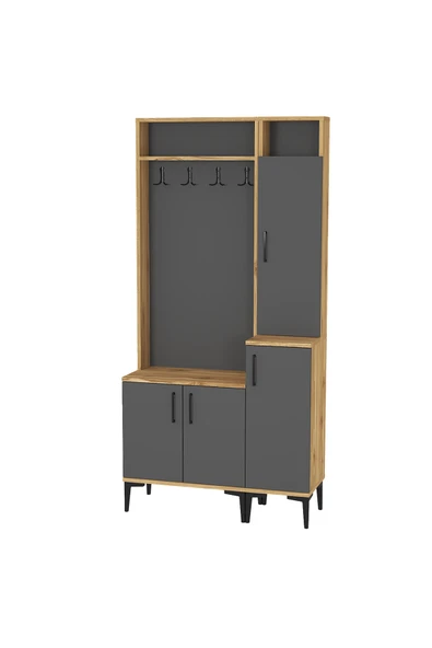 Kalender Dekor Rose-1-2 Portmanto Vestiyer Ayakkabılık - Resim 4