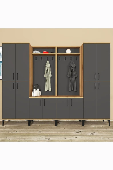 Kalender Dekor Rose-1-1-4-4 Portmanto Vestiyer Ayakkabılık - Resim 2