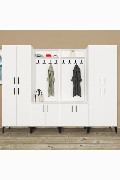 Kalender Dekor Rose-1-1-4-4 Portmanto Vestiyer Ayakkabılık - Resim 2