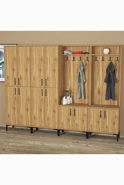 Kalender Dekor Rose-1-1-4-4 Portmanto Vestiyer Ayakkabılık - Resim 4