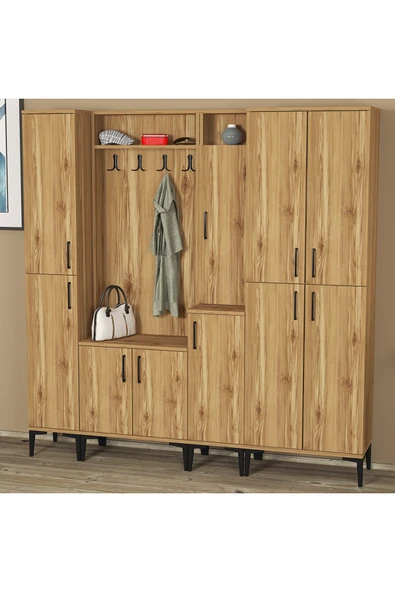 Kalender Dekor Rose-1-2-3-4 Portmanto Vestiyer Ayakkabılık - Resim 3