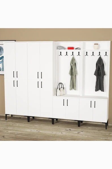 Kalender Dekor Rose-1-1-4-4 Portmanto Vestiyer Ayakkabılık - Resim 4