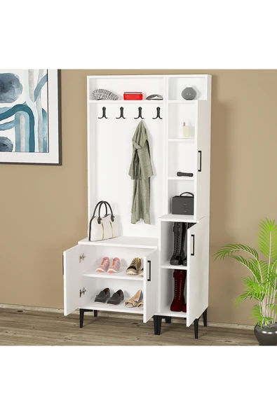 Kalender Dekor Rose-1-2 Portmanto Vestiyer Ayakkabılık - Resim 3