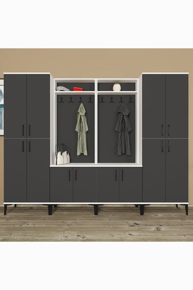 Kalender Dekor Rose-1-1-4-4 Portmanto Vestiyer Ayakkabılık - Resim 2