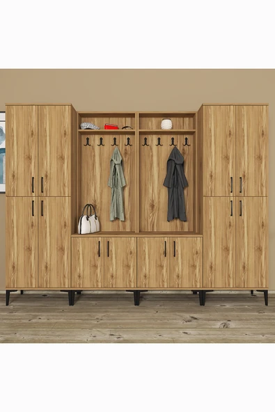 Kalender Dekor Rose-1-1-4-4 Portmanto Vestiyer Ayakkabılık - Resim 2