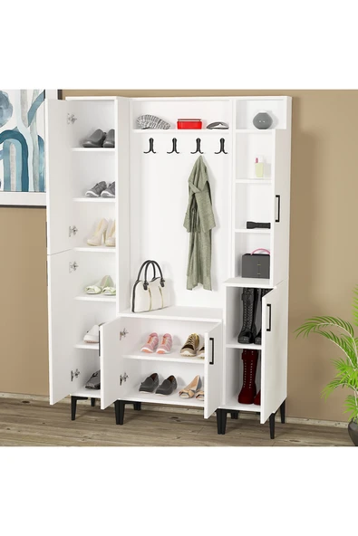 Kalender Dekor Rose-1-2-3 Portmanto Vestiyer Ayakkabılık - Resim 4