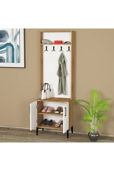 Kalender Dekor Rose-1 Rs02 Portmanto Vestiyer Ayakkabılık - Resim 2