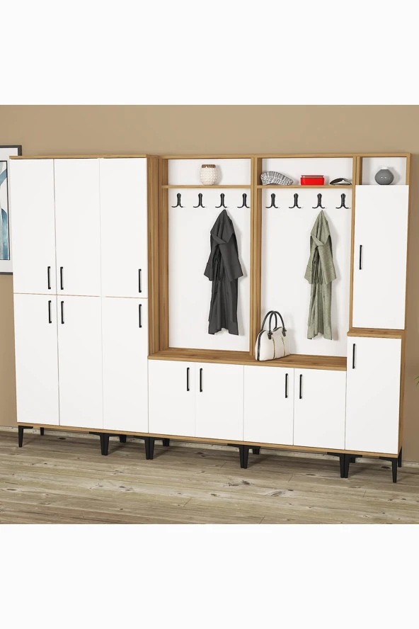 Kalender Dekor Rose-1-1-2-3-4 Portmanto Vestiyer Ayakkabılık