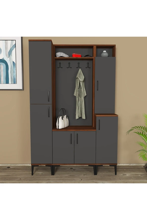 Kalender Dekor Rose-1-2-3 Portmanto Vestiyer Ayakkabılık