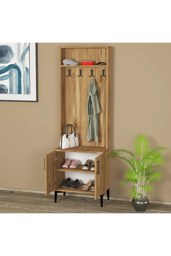 Kalender Dekor Rose-1 Rs04 Portmanto Vestiyer Ayakkabılık - 2