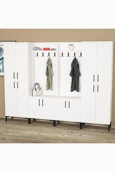 Kalender Dekor Rose-1-1-4-4 Portmanto Vestiyer Ayakkabılık ürün görseli