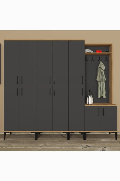 Kalender Dekor Rose-1-3-4-4 Portmanto Vestiyer Ayakkabılık - Resim 2