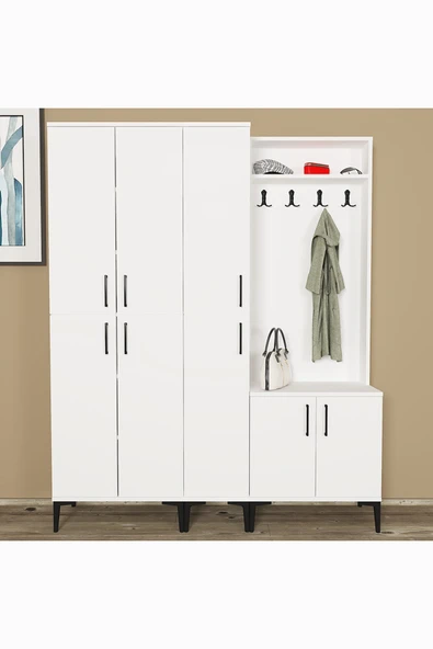 Kalender Dekor Rose-1-3-4 Portmanto Vestiyer Ayakkabılık - Resim 2