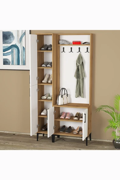 Kalender Dekor Rose-1-3 Portmanto Vestiyer Ayakkabılık - Resim 4