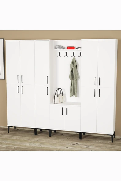 Kalender Dekor Rose-1-3-4-4 Portmanto Vestiyer Ayakkabılık - Resim 4