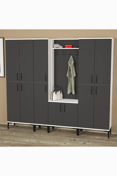 Kalender Dekor Rose-1-3-4-4 Portmanto Vestiyer Ayakkabılık - Resim 4