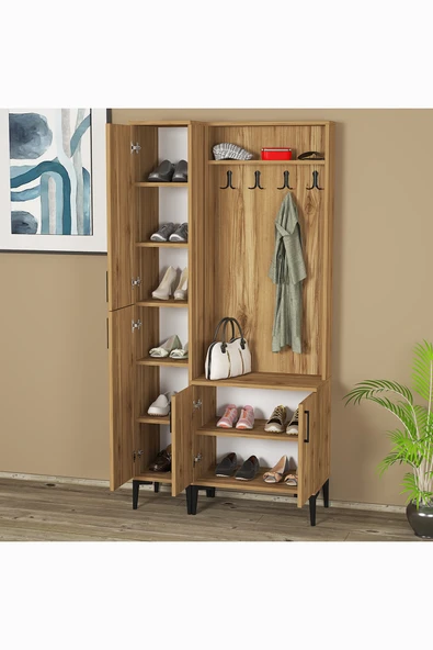 Kalender Dekor Rose-1-3 Portmanto Vestiyer Ayakkabılık - Resim 4