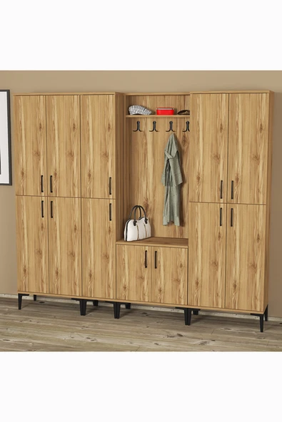 Kalender Dekor Rose-1-3-4-4 Portmanto Vestiyer Ayakkabılık - Resim 4