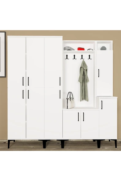 Kalender Dekor Rose-1-2-3-4 Portmanto Vestiyer Ayakkabılık - Resim 2