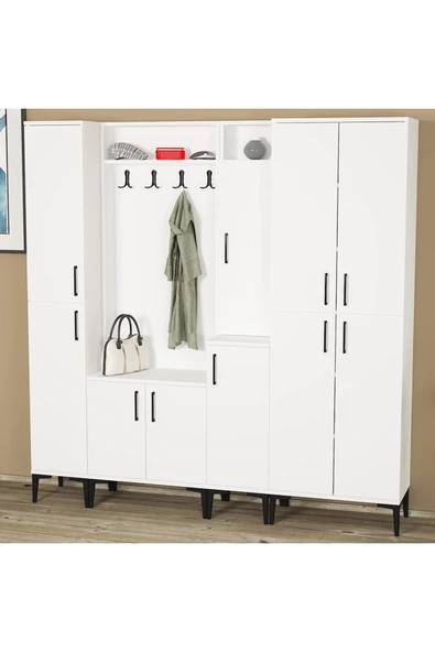 Kalender Dekor Rose-1-2-3-4 Portmanto Vestiyer Ayakkabılık - Resim 3