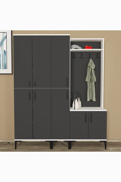 Kalender Dekor Rose-1-3-4 Portmanto Vestiyer Ayakkabılık - Resim 2