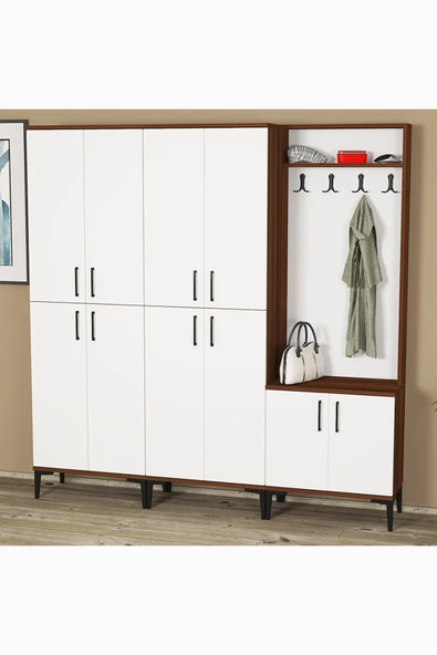 Kalender Dekor Rose-1-4-4 Portmanto Vestiyer Ayakkabılık - Resim 4