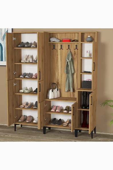 Kalender Dekor Rose-1-2-4 Portmanto Vestiyer Ayakkabılık - Resim 5