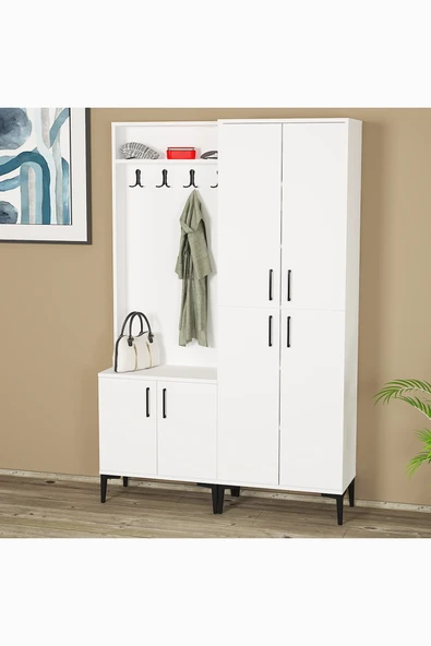 Kalender Dekor Rose-1-4 Portmanto Vestiyer Ayakkabılık - Resim 4