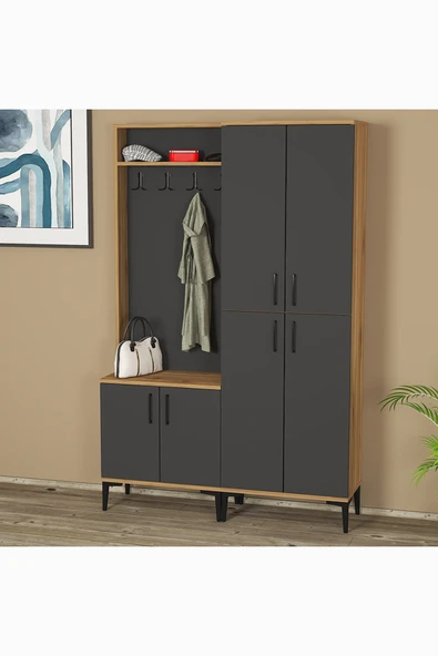 Kalender Dekor Rose-1-4 Portmanto Vestiyer Ayakkabılık - Resim 4