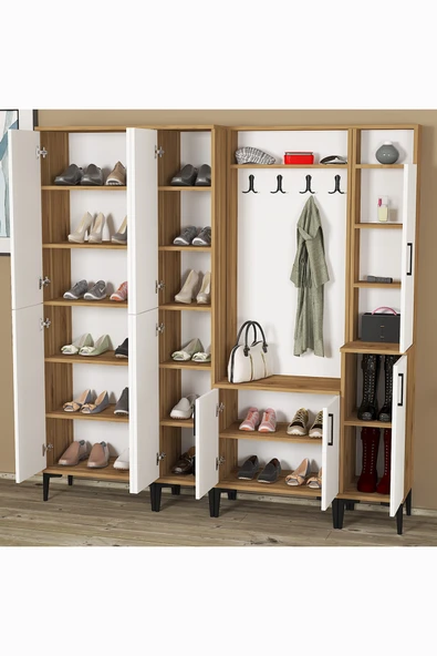 Kalender Dekor Rose-1-2-3-4 Portmanto Vestiyer Ayakkabılık - Resim 3