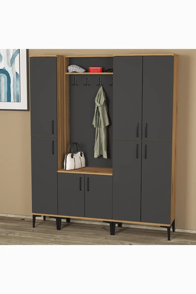 Kalender Dekor Rose-1-3-4 Portmanto Vestiyer Ayakkabılık - Resim 4