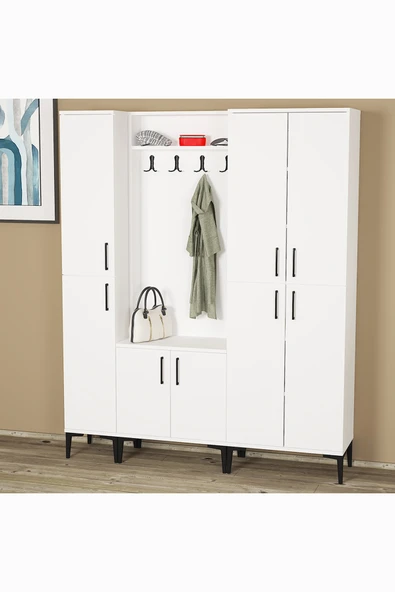 Kalender Dekor Rose-1-3-4 Portmanto Vestiyer Ayakkabılık - Resim 4