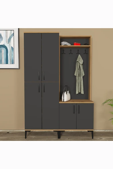 Kalender Dekor Rose-1-4 Portmanto Vestiyer Ayakkabılık - Resim 2