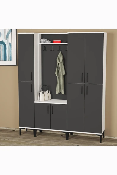 Kalender Dekor Rose-1-3-4 Portmanto Vestiyer Ayakkabılık - Resim 4