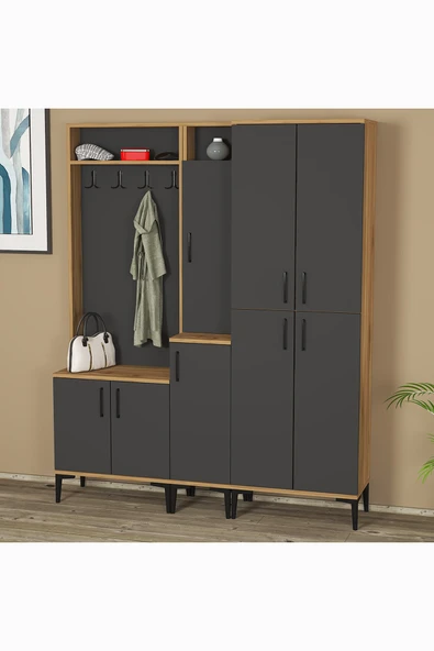 Kalender Dekor Rose-1-2-4 Portmanto Vestiyer Ayakkabılık - Resim 4