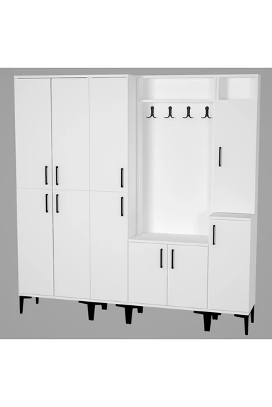 Kalender Dekor Rose-1-2-3-4 Portmanto Vestiyer Ayakkabılık - Resim 4