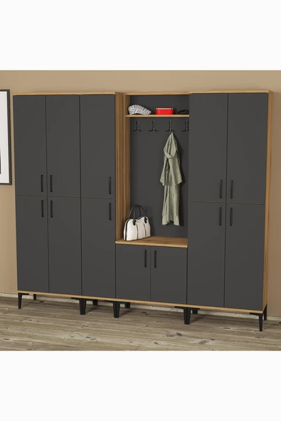 Kalender Dekor Rose-1-3-4-4 Portmanto Vestiyer Ayakkabılık - Resim 4